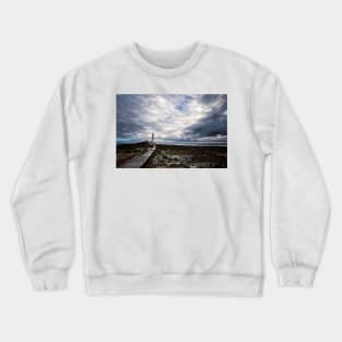 Dramatic Sky over St Mary's Island Crewneck Sweatshirt